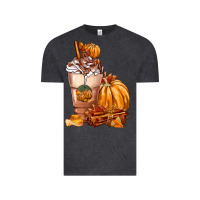 Vintage Black Pumpkin Spice Coffee Vintage Tee - FaDigitalArtStudio
