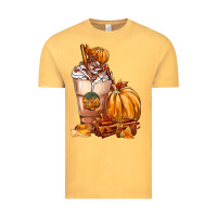 Vintage Mustard Pumpkin Spice Coffee Vintage Tee - FaDigitalArtStudio