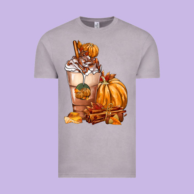 Pumpkin Spice Coffee Vintage Tee Designed By Fadigitalartstudio