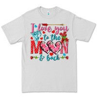 Dove Grey I love you to the moon and back Valentine's Day Premium Tee - HowdyJamesFarm