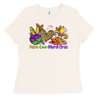 Bone peace love mardi gras olivia Ladies Tee - OliviaCreatesArt