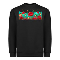 Black lips and strawberries Heavyweight Sweatshirt - AdoDesignShop