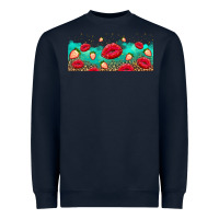Navy lips and strawberries Heavyweight Sweatshirt - AdoDesignShop