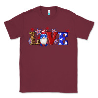 Burgundy american flag gnomes love Classic Tee - Artiststas