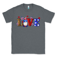 Charcoal Heather american flag gnomes love Classic Tee - Artiststas