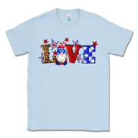 Dusty Blue american flag gnomes love Classic Tee - Artiststas
