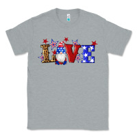 Heather Grey american flag gnomes love Classic Tee - Artiststas