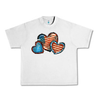 Lunar Rock American flag hearts 4th of july Urban Heavy Tee - FaDigitalArtStudio
