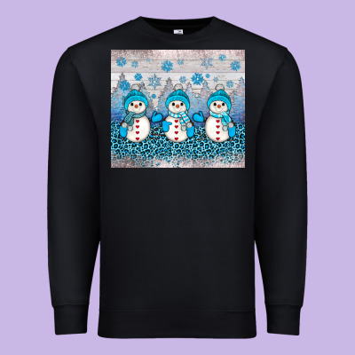 Snowman Winter Premium Sweatshirt Designed By Jahusdesignshop