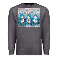 Charcoal Heather snowman winter Premium Sweatshirt - JahusDesignShop