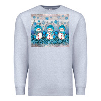 Heather Grey snowman winter Premium Sweatshirt - JahusDesignShop