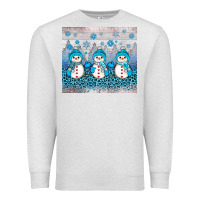 Oatmeal Heather snowman winter Premium Sweatshirt - JahusDesignShop