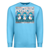 Ocean Blue snowman winter Premium Sweatshirt - JahusDesignShop