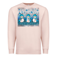 Pale Pink snowman winter Premium Sweatshirt - JahusDesignShop