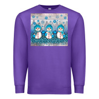 Purple snowman winter Premium Sweatshirt - JahusDesignShop