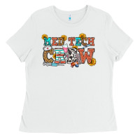 White med tech crew Ladies Tee - OliviaCreatesArt