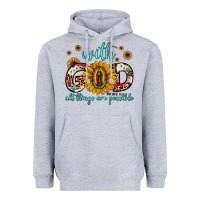 Heather Grey with god all things are possible matthew 19 26 Heavyweight Hoodie - JahusDesignShop