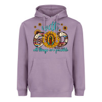 Lavender with god all things are possible matthew 19 26 Heavyweight Hoodie - JahusDesignShop