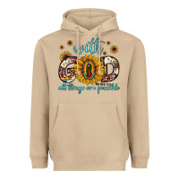 Mushroom with god all things are possible matthew 19 26 Heavyweight Hoodie - JahusDesignShop