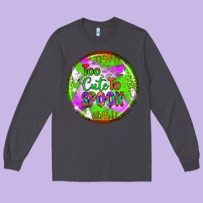 Too Cute To Spook Earrings Long Sleeve Tee Designed By Bundleandbundleshop