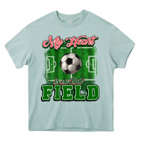 Arona My heart is on that court Soccer Heavy Core Tee - HowdyJamesFarm