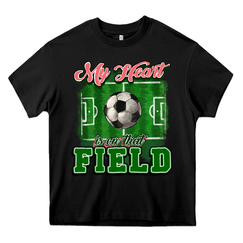 My Heart Is On That Court Soccer Heavy Core Tee by HowdyJamesFarm | Teevron