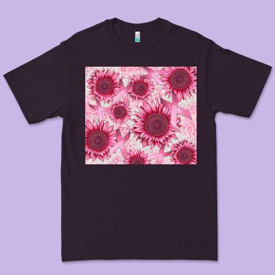 Breast Cancer Sunflower Premium Tee Designed By Cowgirlartshop