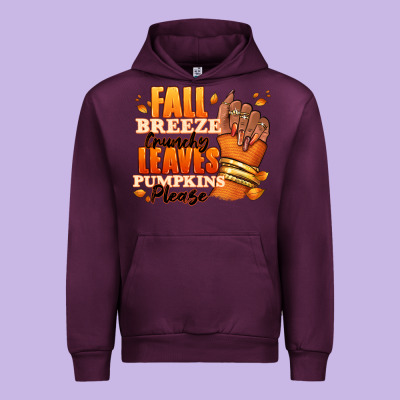 Fall Breeze Crunchy Leaves Pumpkins Please Urban Hoodie Designed By Ranaportraitstore