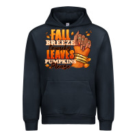 Navy Fall breeze crunchy leaves pumpkins please Urban Hoodie - RanaPortraitStore