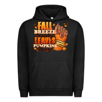 Pigment Black Fall breeze crunchy leaves pumpkins please Urban Hoodie - RanaPortraitStore