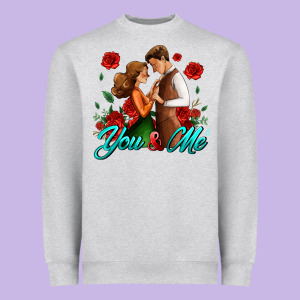 You And Me Heavyweight Sweatshirt Designed By Adodesignshop