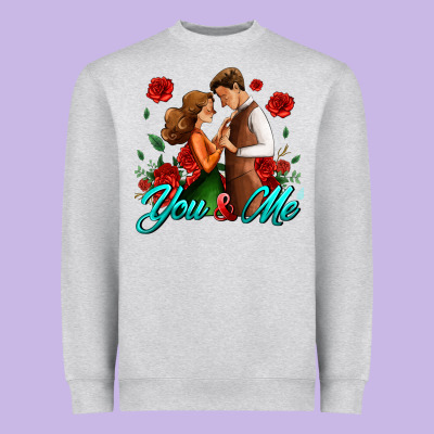 You And Me Heavyweight Sweatshirt Designed By Adodesignshop