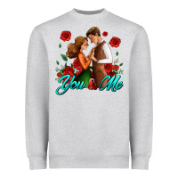 Heather Grey you and me Heavyweight Sweatshirt - AdoDesignShop