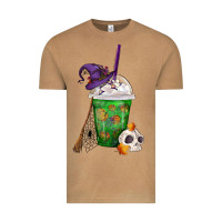 Vintage Camel Halloween Spooky Pumpkins Frappe Vintage Tee - FaDigitalArtStudio