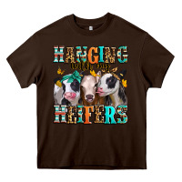 Chocolate Brown hanging with my heifers Heavy Core Tee - Jasminsmagicworld