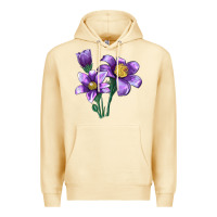 Pina Colada Pasque Flower Illustrations Premium Hoodie - LillyAllenDesigns