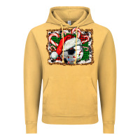Vintage Mustard Soccer Ball Christmas With Hat And Candy Cane Vintage Hoodie - FaDigitalArtStudio