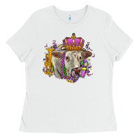White charolais mardi gras Ladies Tee - OliviaCreatesArt
