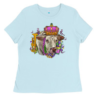Baby Blue charolais mardi gras Ladies Tee - OliviaCreatesArt