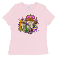 Bubblegum Pink charolais mardi gras Ladies Tee - OliviaCreatesArt
