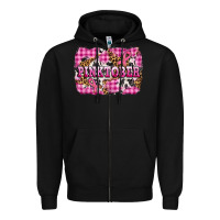 Black pinktober with cancer ribbon Zipper Hoodie - AdoDesignShop