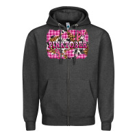 Charcoal Heather pinktober with cancer ribbon Zipper Hoodie - AdoDesignShop