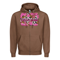Chestnut pinktober with cancer ribbon Zipper Hoodie - AdoDesignShop