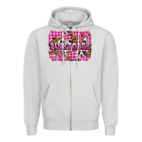 Dove Grey pinktober with cancer ribbon Zipper Hoodie - AdoDesignShop