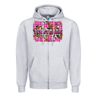 Heather Grey pinktober with cancer ribbon Zipper Hoodie - AdoDesignShop