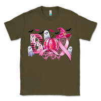 Army Green boo pink pumpkin witch breast cancer Classic Tee - CowGirlArtShop