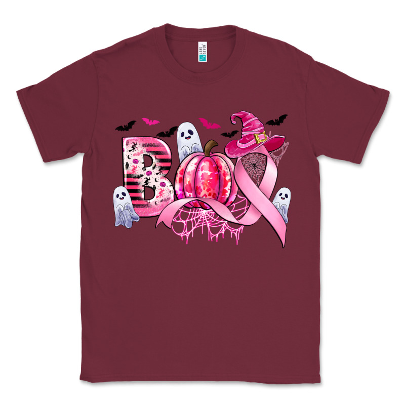Boo Pink Pumpkin Witch Breast Cancer Classic Tee by CowGirlArtShop | Teevron
