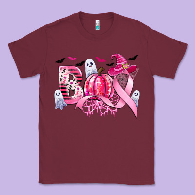 Boo Pink Pumpkin Witch Breast Cancer Classic Tee Designed By Cowgirlartshop