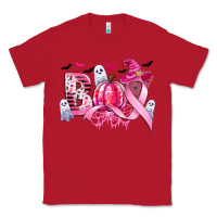 Red boo pink pumpkin witch breast cancer Classic Tee - CowGirlArtShop