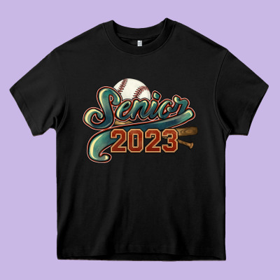 Senior 2023 Baseball Heavy Core Tee Designed By Howdyjamesfarm